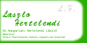 laszlo hertelendi business card