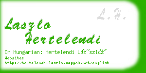 laszlo hertelendi business card